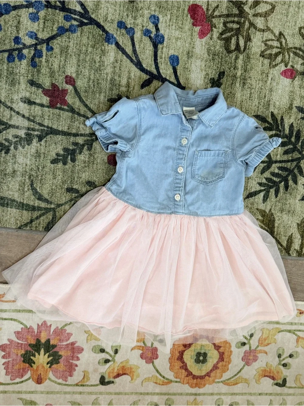 OshKosh B'gosh Denim & Tulle Dress Size 2T Toddler Girl